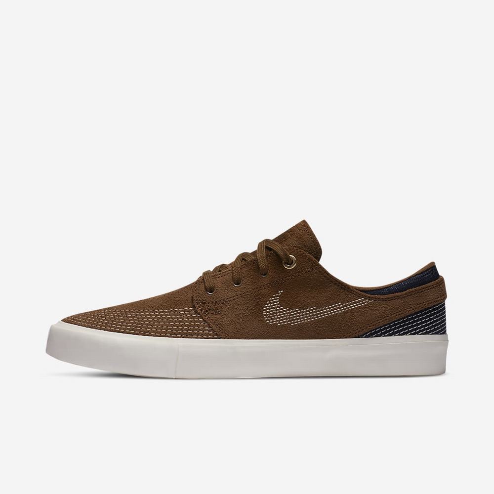 Chaussure De Skate Nike SB Zoom Stefan Janoski RM Premium Marron 4961-230 Yukon Brown/Mystic Navy/Sail Homme | NPO-00145912